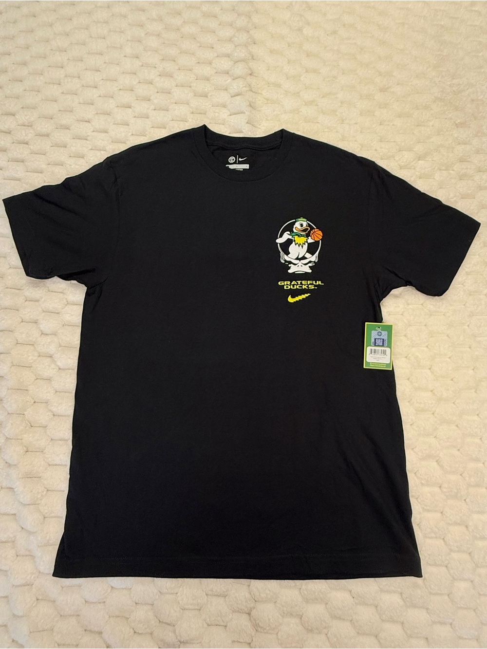 Nike Black Short Sleeve Tee with Grateful Ducks Chest Graphic